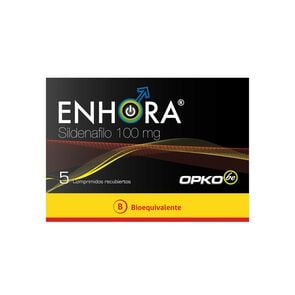 Enhora Sildenafilo 100 mg 5 Comprimidos recubiertos - Opko