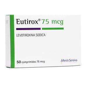 Eutirox 75 Levotiroxina 75 mcg 50 Comprimidos - Merck