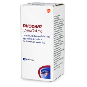 Duodart 0,5/0,4 Dutasteride 0,5 mg Tamsulosina 0,4 mg 30 Cápsulas de Liberacion Sostenida - Glaxo