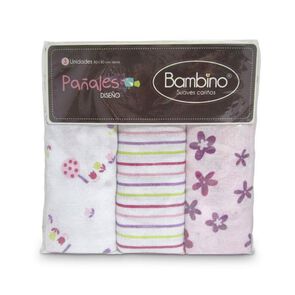 Product image of Pañal Rosado Diseños 80x80cm 3 Unidades - Bambino