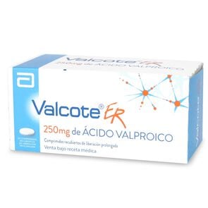 Valcote-ER Acido Valproico 250 mg Comprimidos Liberacion Prolongada - Recalcine