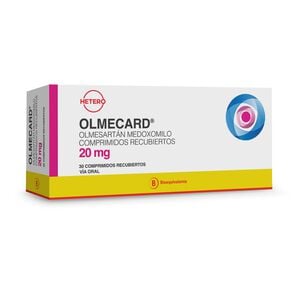 Olmecard  20 mg 30 Comprimidos Recubiertos - Seven pharma