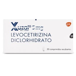 Xuzal Levocetirizina 5 mg 30 Comprimidos Recubierto - Glaxo farma