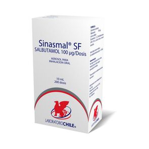 Sinasmal Sf Salbutamol 100 mcg / DS Inhalador Bucal 200 Dosis - Chile marcas