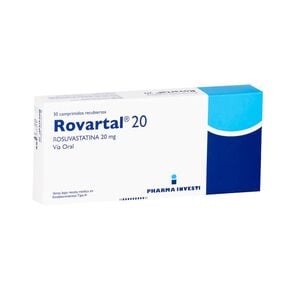 Rovartal 20 Rosuvastatina 20 mg 30 Comprimidos - Pharma investi