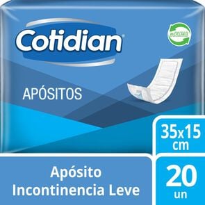 Apósito Incontinencia Leve Talla Unica 20 Unidades - Cotidian