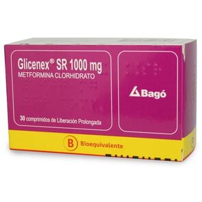 Glicenex Sr Metformina 1000 mg 30 Comprimidos - Bago