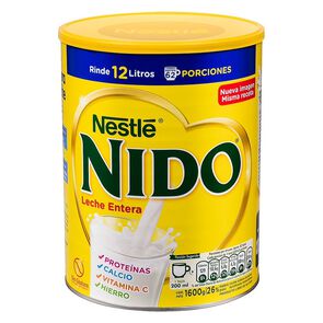 Product image of Leche Entera en Polvo 1600 gr 12 Litros - Nido