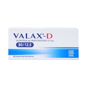 Valax-D 80/12,5 Valsartan 80 mg Hidroclorotiazida 12,5 mg 30 Comprimidos Recubiertos - Saval