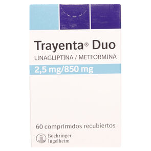 Trayenta Duo Linagliptina 2,5 mg 60 Comprimidos Recubiertos - Boehringer ingelheim