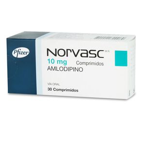 Norvasc Amlodipino 10 mg 30 Comprimidos - Pfizer