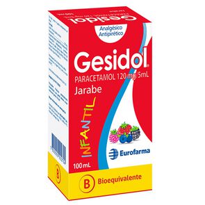 Gesidol Infantil Paracetamol 120 mg / 5 mL Jarabe 100 mL - Medipharm