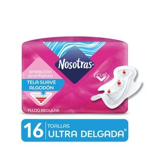 Product image of Toalla Higiénica Día Ultradelgada Algodón Tela Suave 16 Unidades - Nosotras