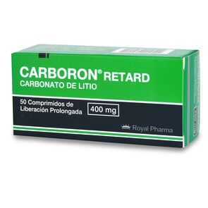 Product image of Carboron Retard Carbonato De Litio 400 mg 50 Comprimidos - Royal pharma