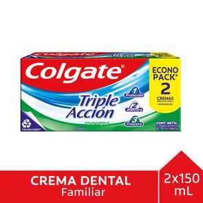 Pasta dental triple acción 150ml 2 Un - Colgate