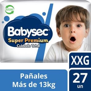 Super Premium Pañales Desechables Talla XXG 27 Unidades - Babysec