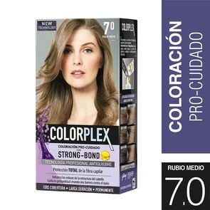 Product image of Coloración Permanente Pre-Cuidado Strong-Bond 7.0 Rubio Medio - Colorplex