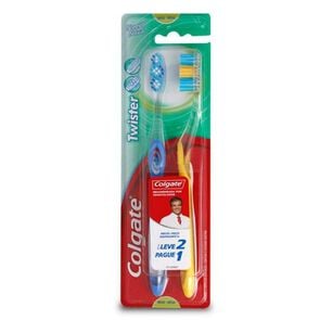 Cepillo Dental Colgate Twister Fresh Medio 2 Unidades