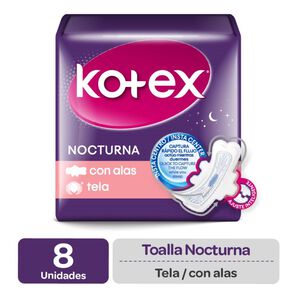 Toalla Nocturna Tela 8 unidades - Kotex