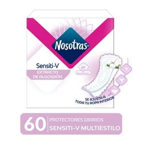 Product image of Protector Diario Normal Sensitive-V Multi Estilo 60 Unidades - Nosotras