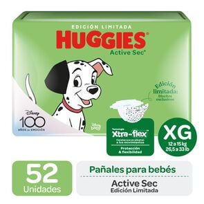 Pañal Active Sec XG 52 Unidades - Huggies