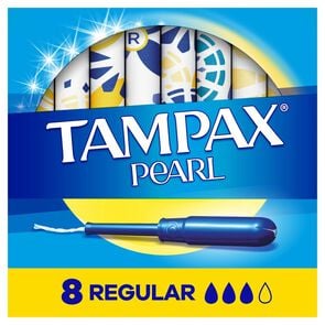 Tampón Pearl Regular con Aplicador Flujo Leve a Moderado 8 Unidades - Tampax