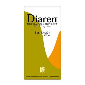 Product image of Diaren Nifuroxazida 200 mg Suspensión 100 mL - Saval