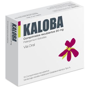 Product image of Kaloba Pelargonium Sidoides 20 mg 15 Comprimidos Recubiertos - Pharma investi