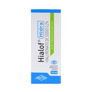 Product image of Hialof Hidra Hialuronato de Sodio 0,2% Solución Oftalmica 10 mL - Saval