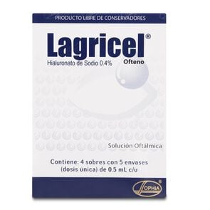 Lagricel Ofteno Hialuronato de Sodio 0,4% Solución Oftálmica Dosis Única - Sophia