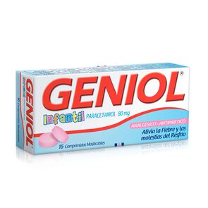 Product image of Geniol Pediatrico Paracetamol 80 mg 16 Comprimidos - Mintlab