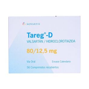 Tareg-D 80/12,5 Valsartan 80 mg 56 Comprimidos Recubiertos - Axon