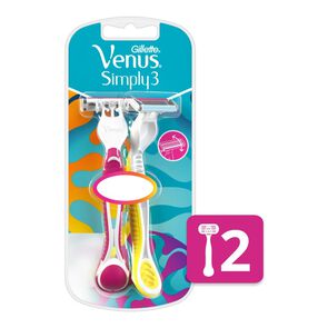 Venus Simply 3 Maquina de Afeitar Desechable 3 Hojas Mujer 2 - Gillette