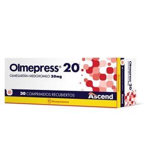 Olmepress  Olmesartan Medoxomilo 20 mg 30 Comprimidos - Ascend