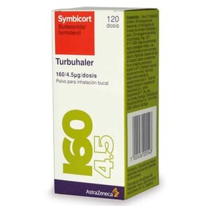 Symbicort Turbuhaler Budesonida 160 mcg / Dosis Polvo para Inhalación Bucal 120 Dosis - Astrazeneca