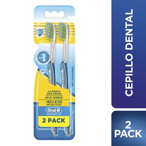 Product image of Cepillos Dentales Pro-Salud Indicator Antibacterial 2 Unidades - Oral-b