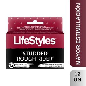 LifeStyles Studded Rough Rider 12 Preservativos Lubricados