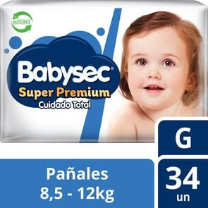 Product image of Pañal Super Premium Talla G x 34 Pañales - Babysec