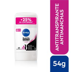 Barra Black&White Clear Femenino 54g - Nivea