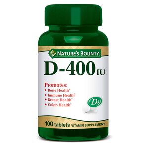 Vitamin D-400 UI 100 Comprimidos - Nature's bounty