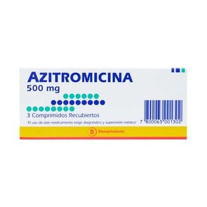 Product image of Azitromicina 500 mg 3 Comprimidos Recubiertos - Mintlab