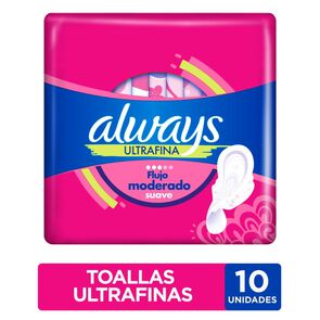 Toalla Higiénica Día Ultradelgada Tela Suave 10 Unidades - Always