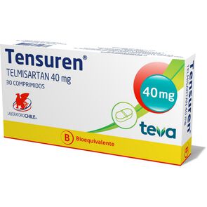 Tensuren Telmisartán 40 mg 30 Comprimidos - Chile recetario