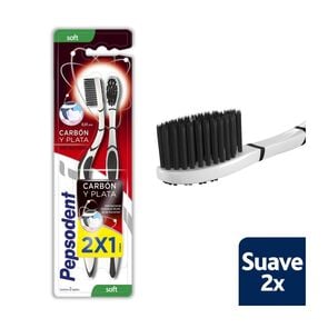 Product image of Carbón y Plata Suave Cepillo Dental - Pepsodent