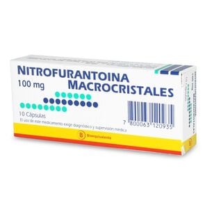 Nitrofurantoina Macrocristales 100 mg 10 Cápsulas - Genericos bioequivalentes