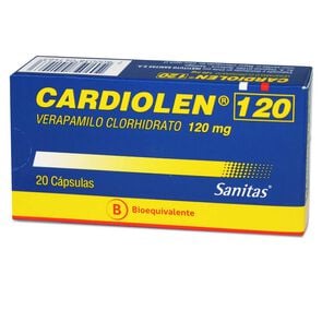 Cardiolen Verapamilo Clorhidrato 120 mg 20 Cápsulas - Sanitas