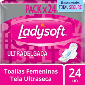 Product image of Toalla Higiénica Día Ultradelgada Tela Malla 24 Unidades - Ladysoft