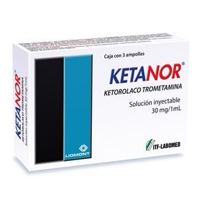 Ketanor Ketorolaco 30 mg 3 Ampollas - Itf labomed