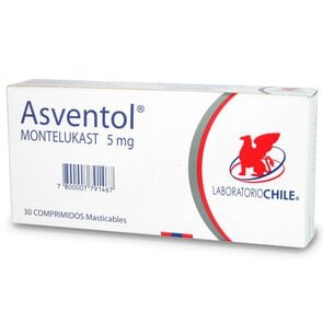 Asventol Montelukast 5 mg 30 Comprimidos Masticables - Laboratorio chile