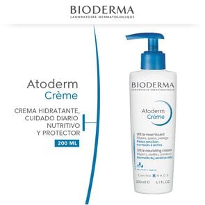 Atoderm Crema Hidratante y Protector Diario 200 mL - Bioderma